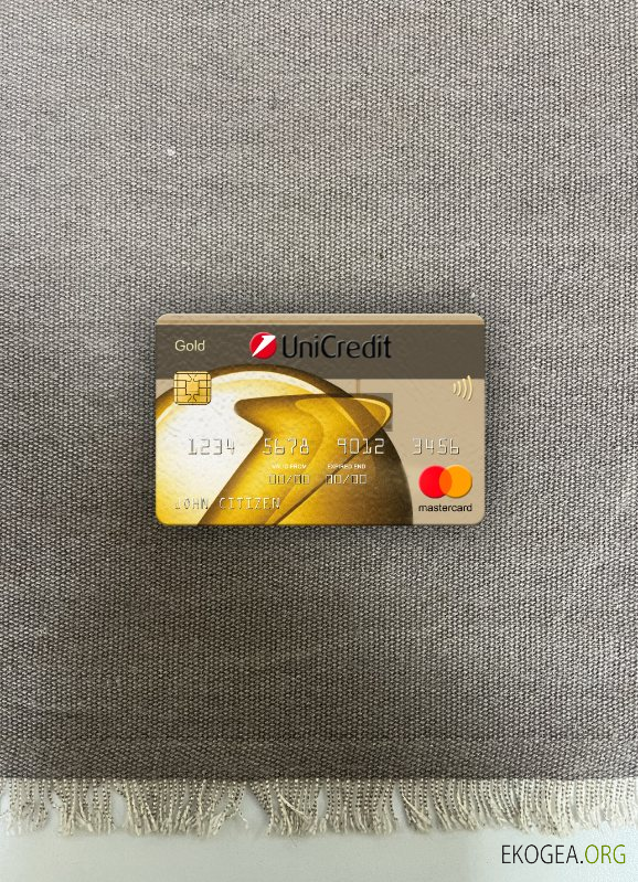 Roumanie UniCredit Bank mastercard gold photolook recto